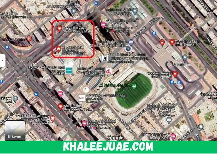 Al Wahda Bus Station Map
